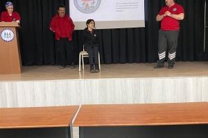 Hayat Arama Kurtarma Derneği üyeleri, öğrencilere afet farkındalığı ve kurtarma konularında bilgi vermek amacıyla "Yenimahalle Mesleki ve Teknik Anadolu Lisesinde" konferans düzenledi