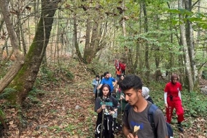 Uludere Şelalesinde Doğa Yürüyüşü ile Cumhuriyet Bayramını Kutladılar