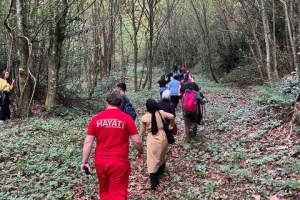 Uludere Şelalesinde Doğa Yürüyüşü ile Cumhuriyet Bayramını Kutladılar