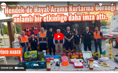 Hendek de Hayat Arama Kurtarma derneği anlamlı bir etkinliğe daha imza attı.