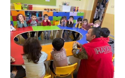 Ana okulu yavrularımızı afetlere karşı bilinçlendirme çalışmalarımız
