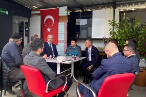 Yeniden Refah Partisi Belediye Başkan Adayı Menderes Ayvaz ve ekibi, derneğimize nezaket ziyaretinde bulundu