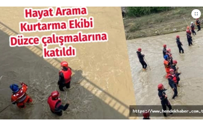 Hayat Arama Kurtarma Ekibi Düzce çalışmalarına katıldı