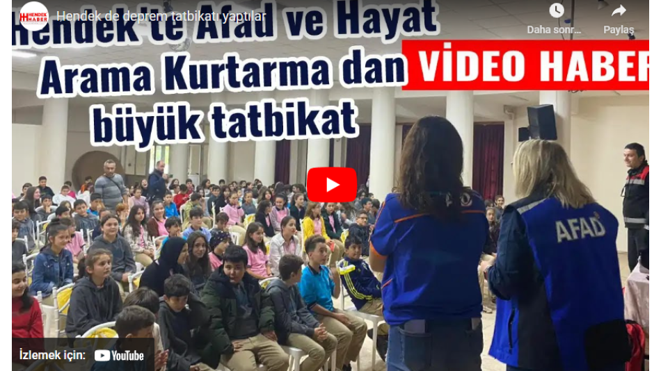 Hendek’te Afad ve Hayat Arama Kurtarma dan büyük tatbikat