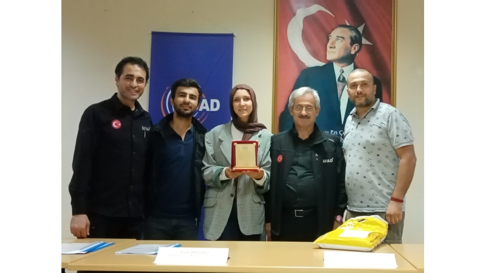 AFAD'dan Derneğimize Onur Plaketi